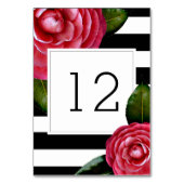 Rosen und Streifen Tischnummer (Rückseite)