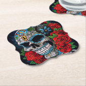 Rosen und sugarskull Tabellen-Untersetzer Untersetzer (angewinkelt)