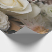 Rosen und Trauringe Geschenkpapier (Ecke)