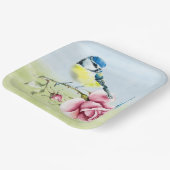 Rosen und Vogelpapierplatte Pappteller (Gewinkelt)