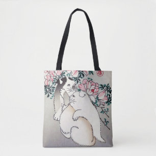 Rosen und Welpen, Hiroshige, Ukiyo-e Tasche
