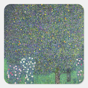 Rosen unter den Bäumen, c.1905 Quadratischer Aufkleber