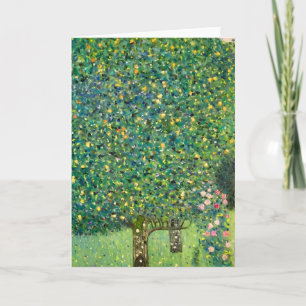 Rosen unter den Bäumen Gustav Klimt Kunstdruck Karte