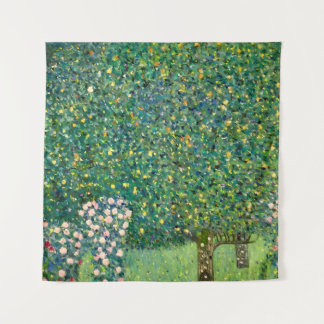 Rosen unter den Bäumen Gustav Klimt Wandkunst Druc Wandteppich