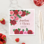 Rosen-Verlobungsparty Serviette (Beispiel)