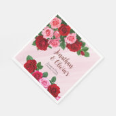 Rosen-Verlobungsparty Serviette (Ecke)