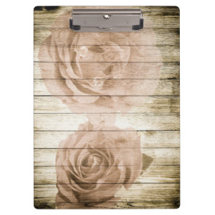 Rosen Vintage Holz Hintergrund Modern Elegant Klemmbrett