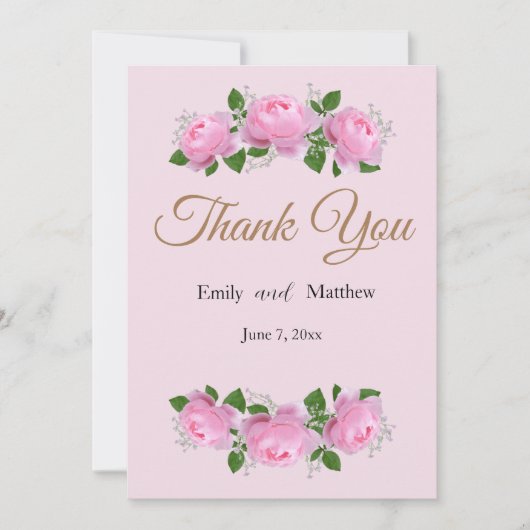 Rosen von Fragrande, Hochzeit Danke, Dankeskarte (Vorderseite)