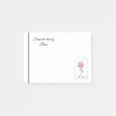 Rosen-Wasserfarbekunst Post-it Klebezettel (Vorderseite)