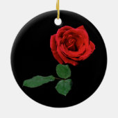 Rosen-Weihnachtsverzierung Keramikornament (Hinten)