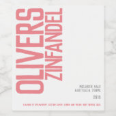 Rosen Weine Zuhause-Weinbauer schreiben kundenspez Weinetikett (Einzelnes Label)