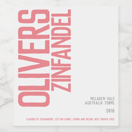 Rosen Weine Zuhause-Weinbauer schreiben kundenspez Weinetikett (Einzelnes Label)