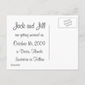Rosen-Weiß, Save the Date Postkarte (Rückseite)