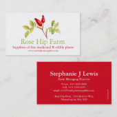 Rosenangesagte Visitenkarte (Vorne/Hinten)