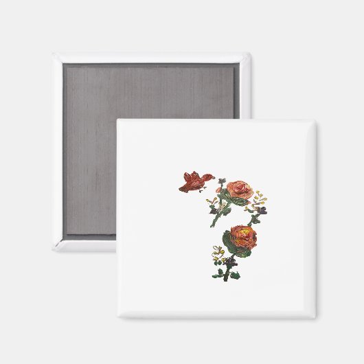 Rosenaufkleber Magnet (Vorderseite/Rückseite)