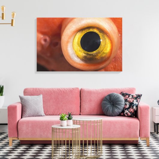 Rosenauge Leinwanddruck (Insitu (Wohnzimmer))