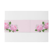 Rosenband für Hochzeitsfeiern Einladungsbanderole (Rückseitenbeispiel)