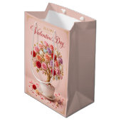 Rosenbaum der Valentinstagswünsche Mittlere Geschenktüte (Vorderseite Schrägansicht)