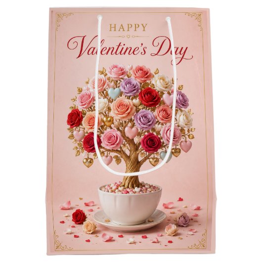 Rosenbaum der Valentinstagswünsche Mittlere Geschenktüte (Rückseite)