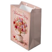 Rosenbaum der Valentinstagswünsche Mittlere Geschenktüte (Rückseite Schrägansicht)