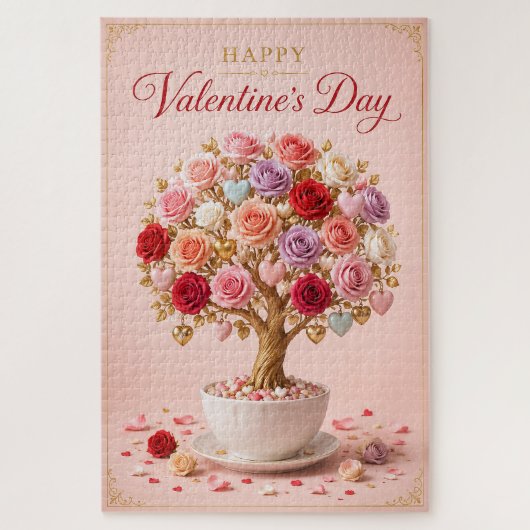 Rosenbaum der Valentinstagswünsche Puzzle (Vertikal)