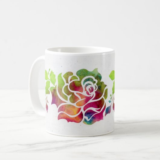 Rosenbecher Kaffeetasse (Vorderseite Links)