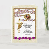 Rosenbeet-Blumenstrauß-Katholischer St. Therese Karte (Vorderseite)