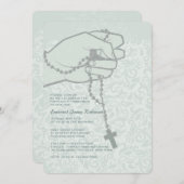 Rosenbeet-in der Hand religiöse Einladung (Vorne/Hinten)