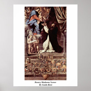 Rosenbeet-Madonna-Szenen durch Guido Reni Poster