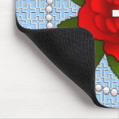 Rosenbeet mit Quermuster Mousepad (Ecke)