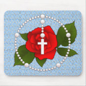 Rosenbeet mit Quermuster Mousepad (Vorne)