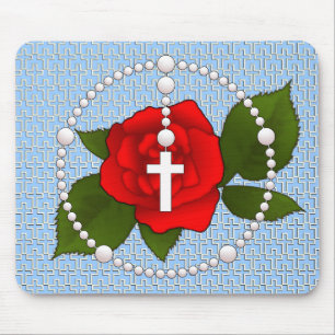 Rosenbeet mit Quermuster Mousepad