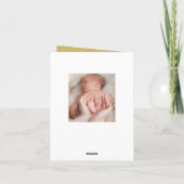 Rosenbeet-Quermonogramm Scripted Foto religiös Dankeskarte (Rückseite)