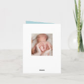 Rosenbeet-Quermonogramm Scripted Foto religiös Dankeskarte (Rückseite)