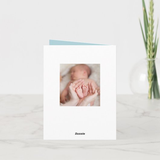 Rosenbeet-Quermonogramm Scripted Foto religiös Dankeskarte (Rückseite)