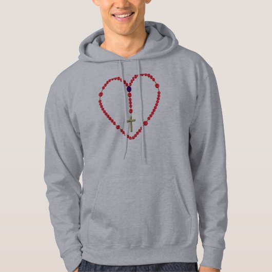 Rosenbeet (rote und blaue Rosen) Hoodie (Vorderseite)