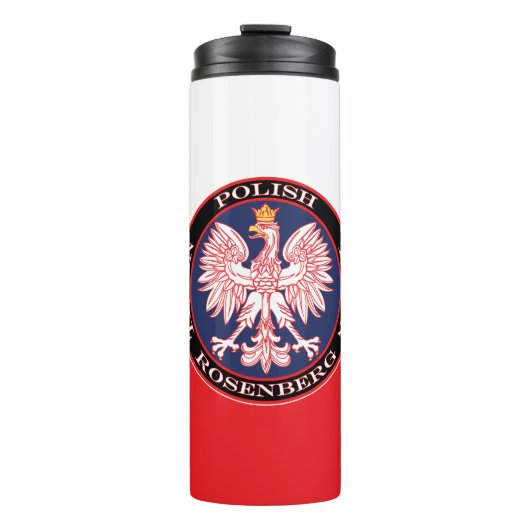 Rosenberg Runde Polnisch Texan Thermosbecher (Vorderseite)