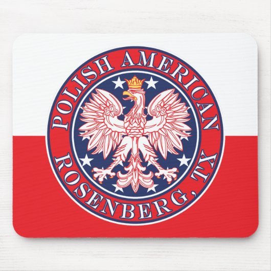 Rosenberg Texas Polnischer Adler Mousepad (Vorne)