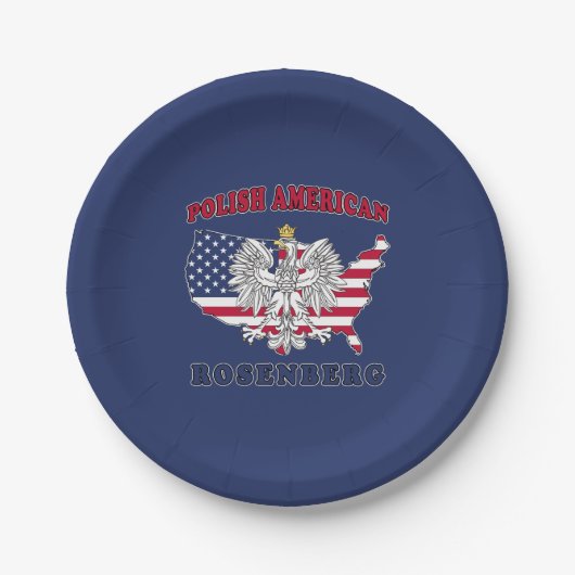 Rosenberg Texas Polnischer Amerikaner Pappteller (Vorderseite)