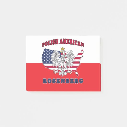 Rosenberg Texas Polnischer Amerikaner Post-it Klebezettel (Vorderseite)