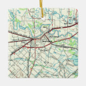 Rosenberg TX Vintage Karte Keramikornament (Vorderseite)