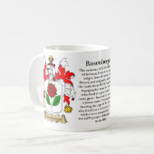 Rosenberger, der Ursprung, die Bedeutung und das Kaffeetasse (Vorderseite Links)