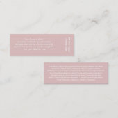 Rosenbestandteilkarte Mini Visitenkarte (Vorne/Hinten)