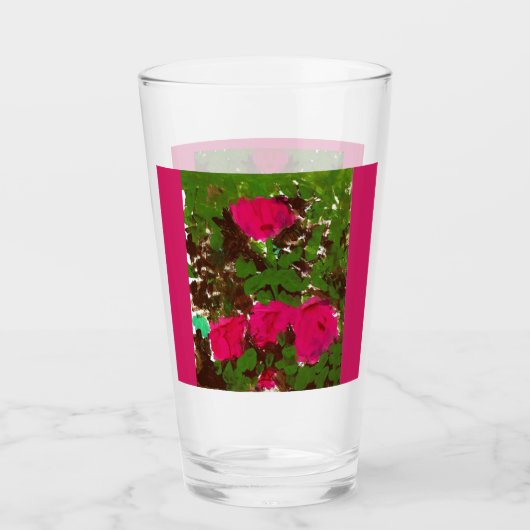 Rosenbett-Glas-Tumbler Glas (Vorderseite)
