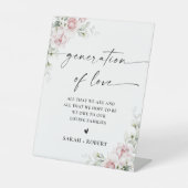 Rosenbildung in Rosa Rosen Bildung von Liebe Zeich Sockelschild (Vorderseite)