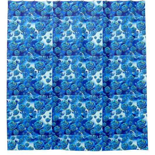 Rosenblasen Duschvorhang (Vorderseite)