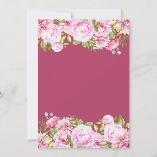 Rosenbläsertaufen Christening Einladung (Rückseite)