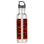  Rosenblätter abstrakt Edelstahlflasche (Rückseite)