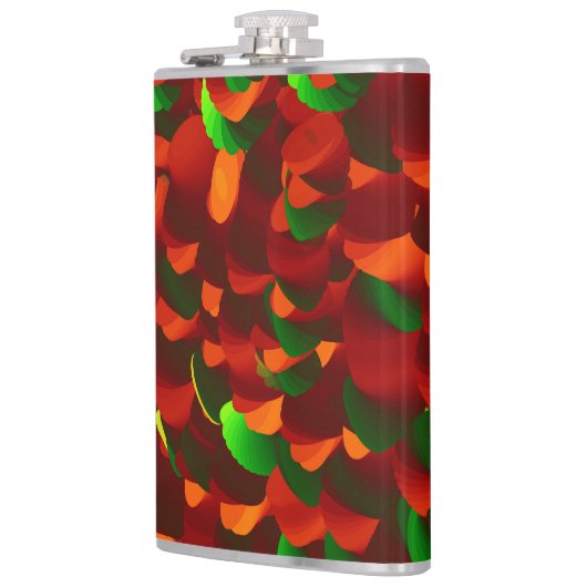 Rosenblätter abstrakt Flachmann (Links)