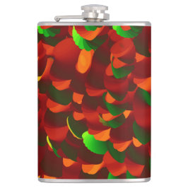  Rosenblätter abstrakt Flachmann